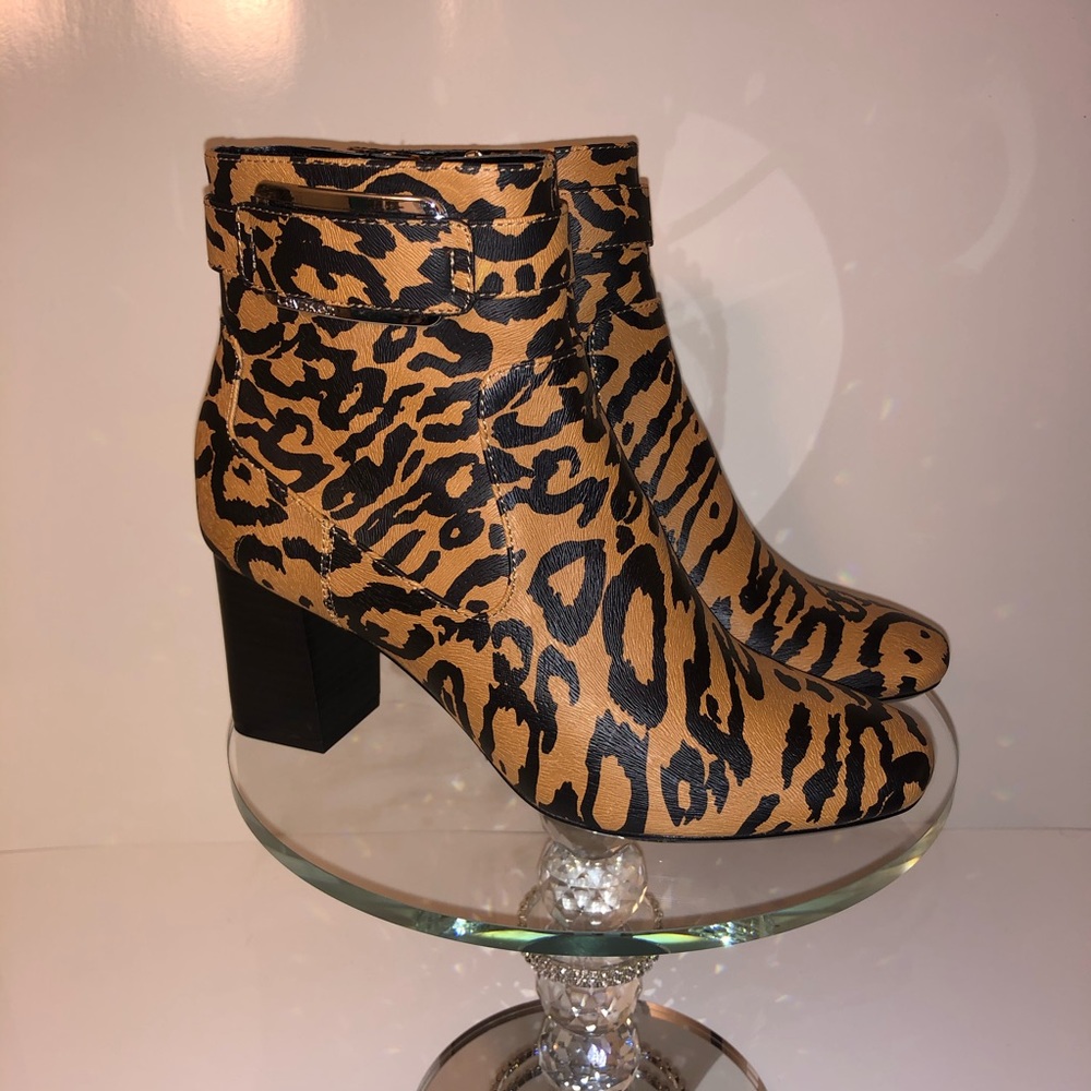 Calvin Klien Leopard Print Boots